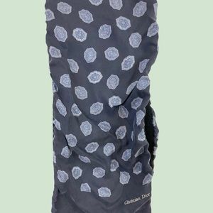 Navy Blue/Grey Paisley Design Christian Dior Scarf